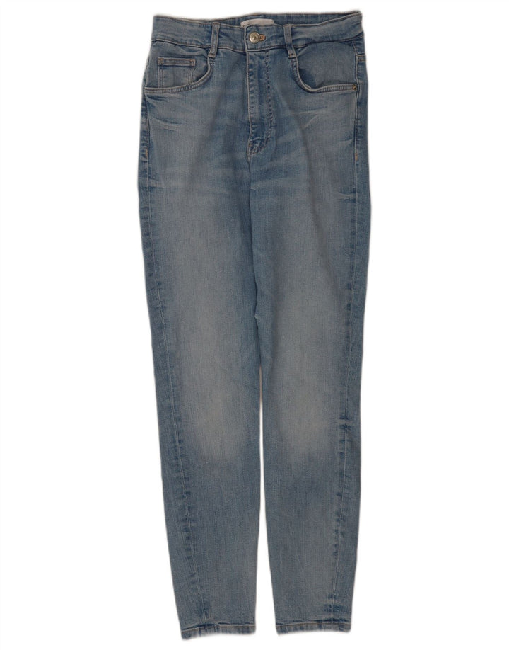 Zara Jeans Slim Feminino EU 38 Pequeno W28 L28 Azul Algodão