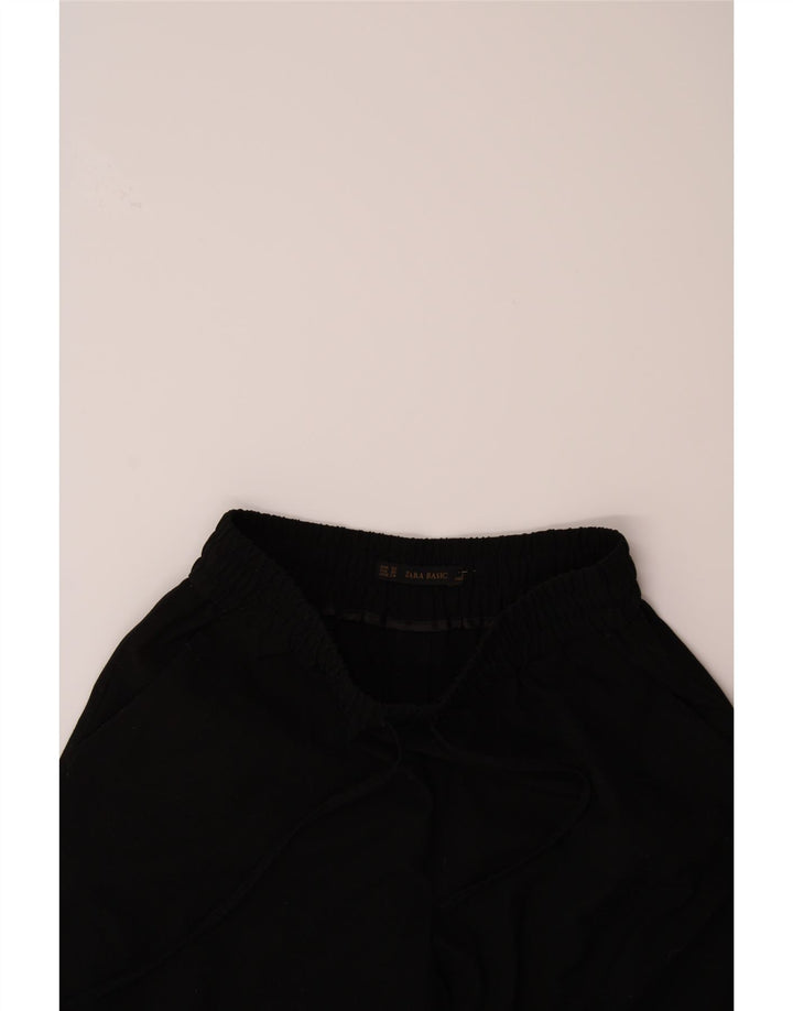 ZARA Womens Capri Tracksuit Trousers UK 6 XS Black Vintage Zara and Second-Hand Zara from Messina Hembry 