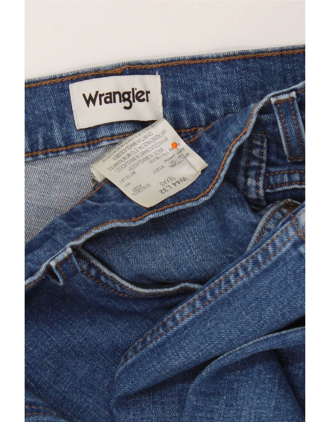 Wrangler Masculino Texas Straight Jeans W44 L32 Azul Algodão