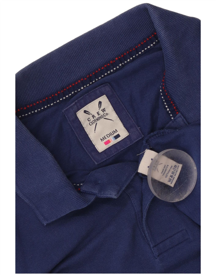 Camisa polo masculina Crew Clothing algodão azul médio