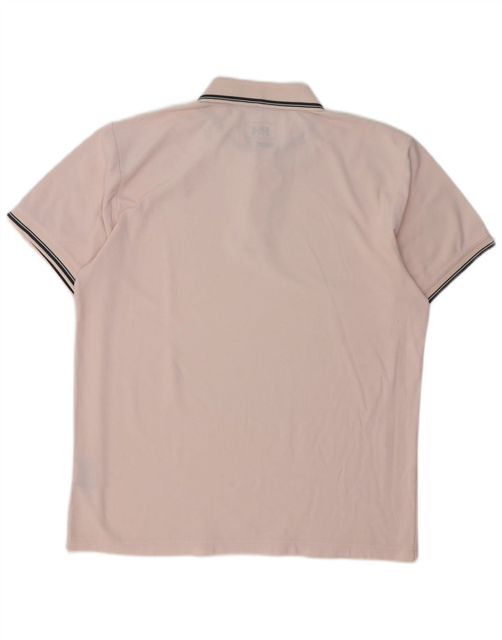 Camisa polo masculina Helly Hansen grande poliéster rosa
