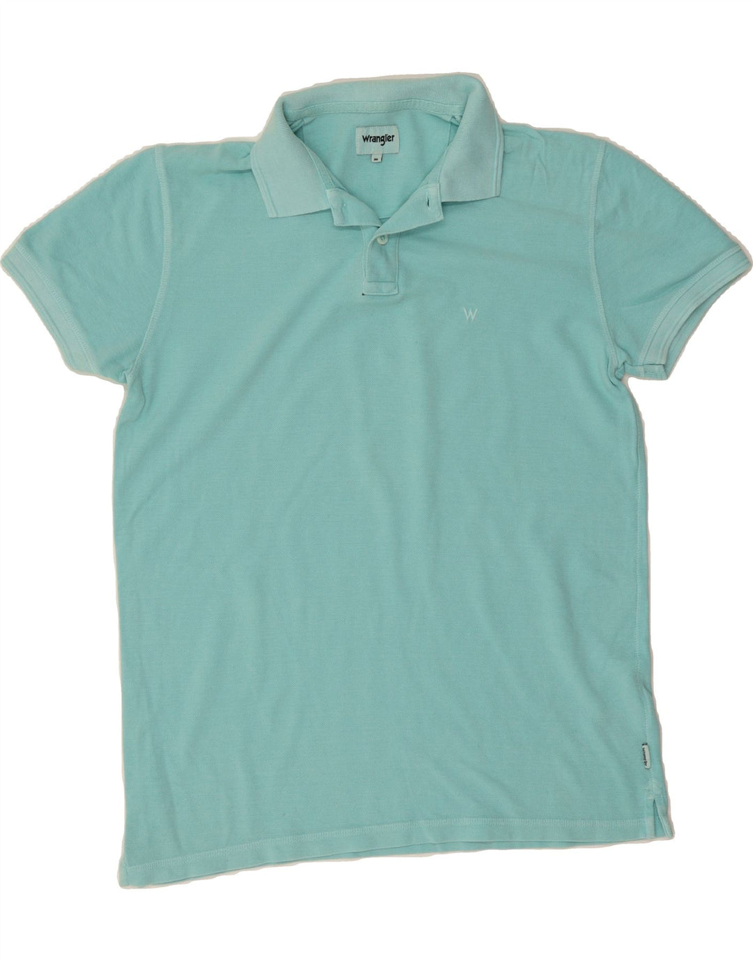 WRANGLER Mens Polo Shirt Medium Turquoise Cotton Vintage Wrangler and Second-Hand Wrangler from Messina Hembry 