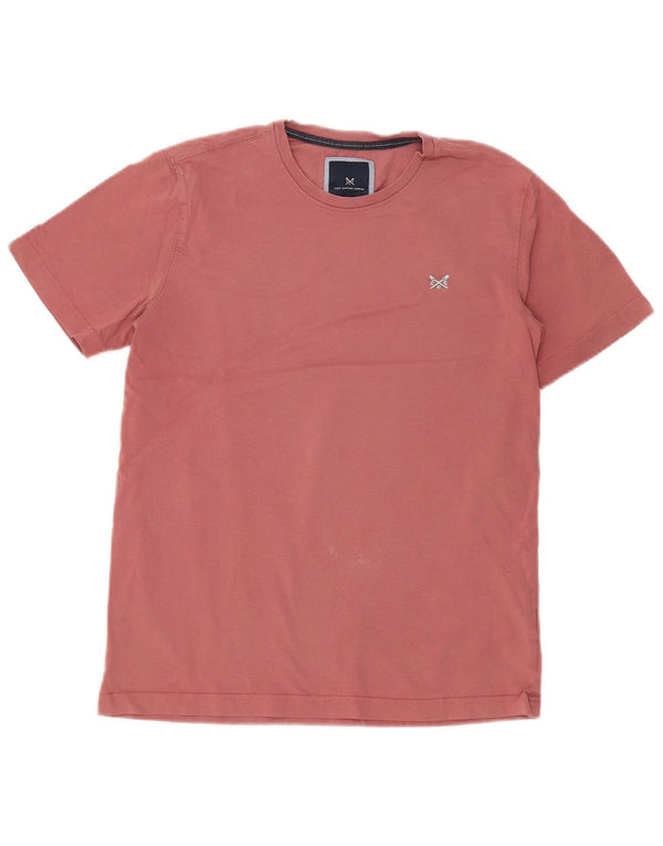 Camiseta masculina Crew Clothing Top médio algodão rosa