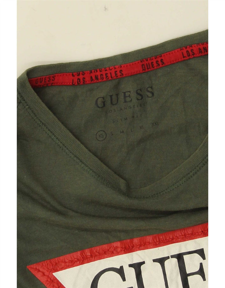 Camiseta gráfica masculina Guess XS verde