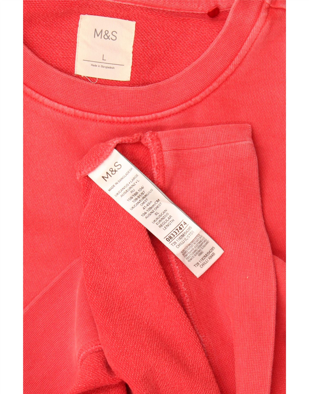Suéter masculino Marks & Spencer grande algodão vermelho