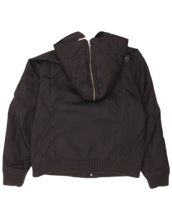 Jaqueta masculina acolchoada com capuz Woolrich UK 42 XL preto nylon