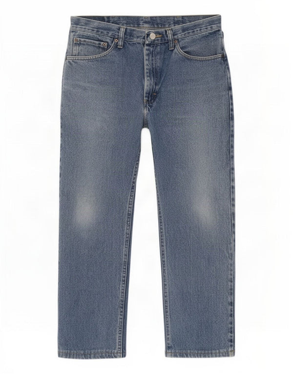 Wrangler masculino regular fit jeans reto W34 L29 algodão azul