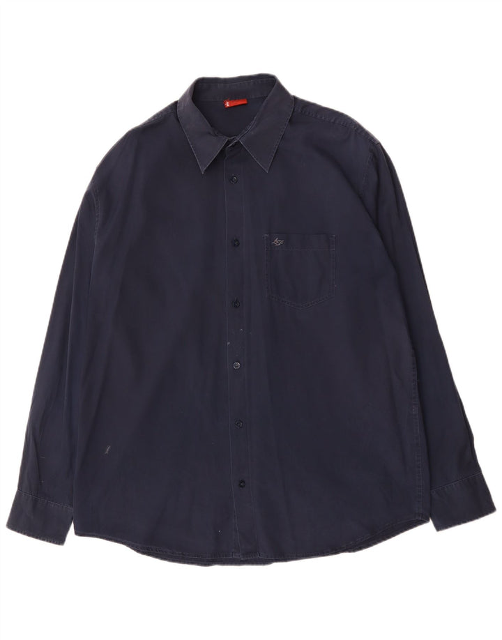 Camisa masculina Levi's grande algodão azul marinho