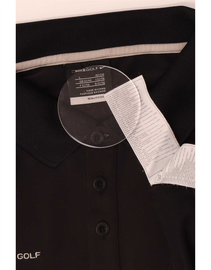 Camisa polo masculina Nike UK 42/44 grande preto colorblock poliéster