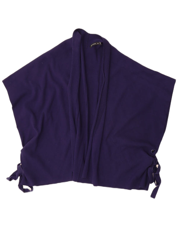 Suéter cardigã feminino Karen Millen com capa Reino Unido 14 viscose azul marinho médio