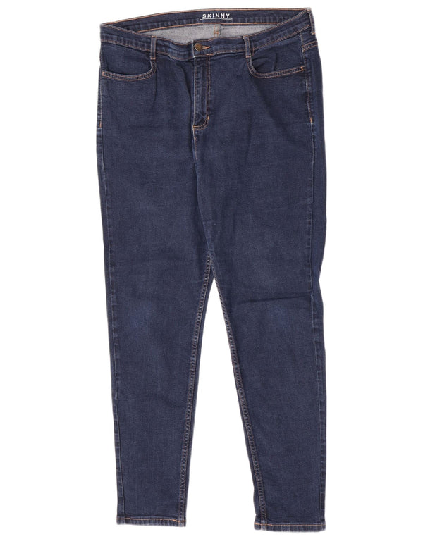 Marks & Spencer Womens Skinny Jeans UK 18 XL W36 L29 Blue Cotton