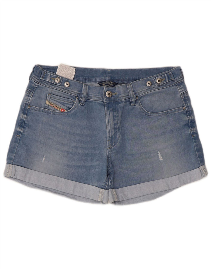 Shorts jeans feminino diesel W28 algodão azul médio