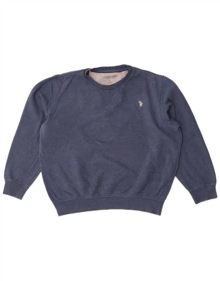 US Polo Assn. Moletom Masculino Jumper Grande Algodão Azul