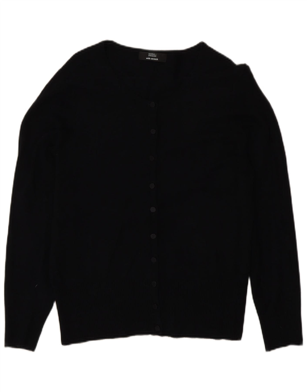 Suéter cardigã feminino Marks & Spencer Reino Unido 12 viscose preta média