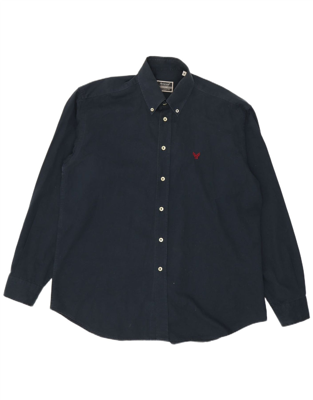 Camisa masculina Avirex de algodão azul marinho médio