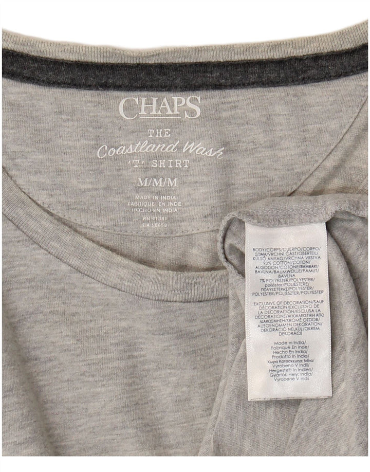 Camiseta feminina Chaps Top cinza médio algodão