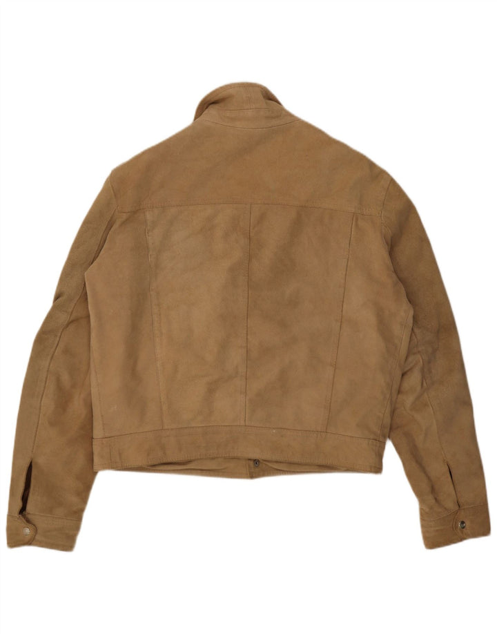 Terranova Mens Bomber Suede Jacket UK 40 Grande Bege