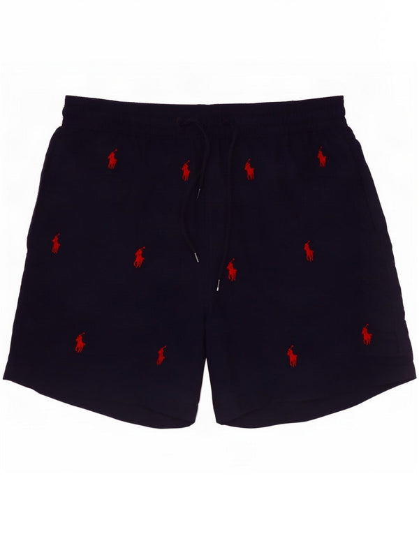 Polo Ralph Lauren Calção de banho masculino gráfico médio azul marinho nylon