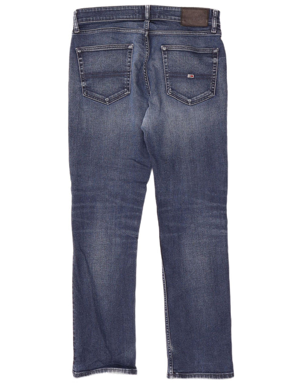 Tommy Hilfiger Masculino Ryan Relaxed Fit Straight Jeans W30 L30 Azul Algodão