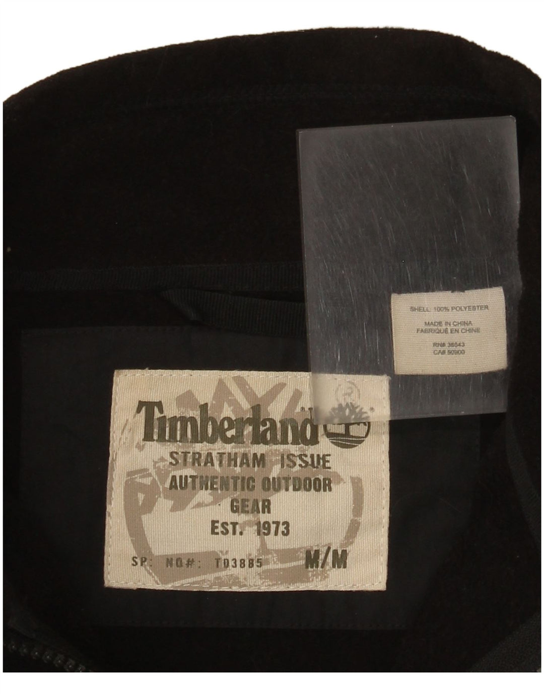 Jaqueta de lã masculina Timberland UK 38 poliéster preto médio