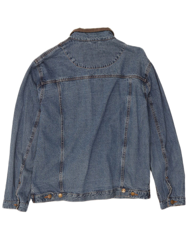 Jaqueta jeans masculina Atlas For Men UK 40 grande algodão azul