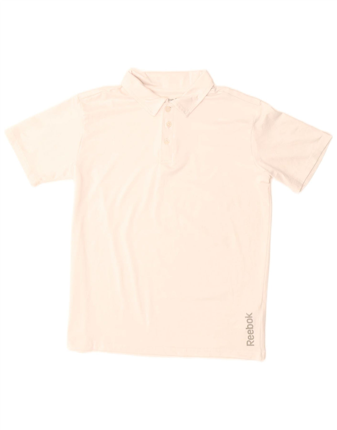 Camisa polo masculina Reebok 14-15 anos grande poliéster branco