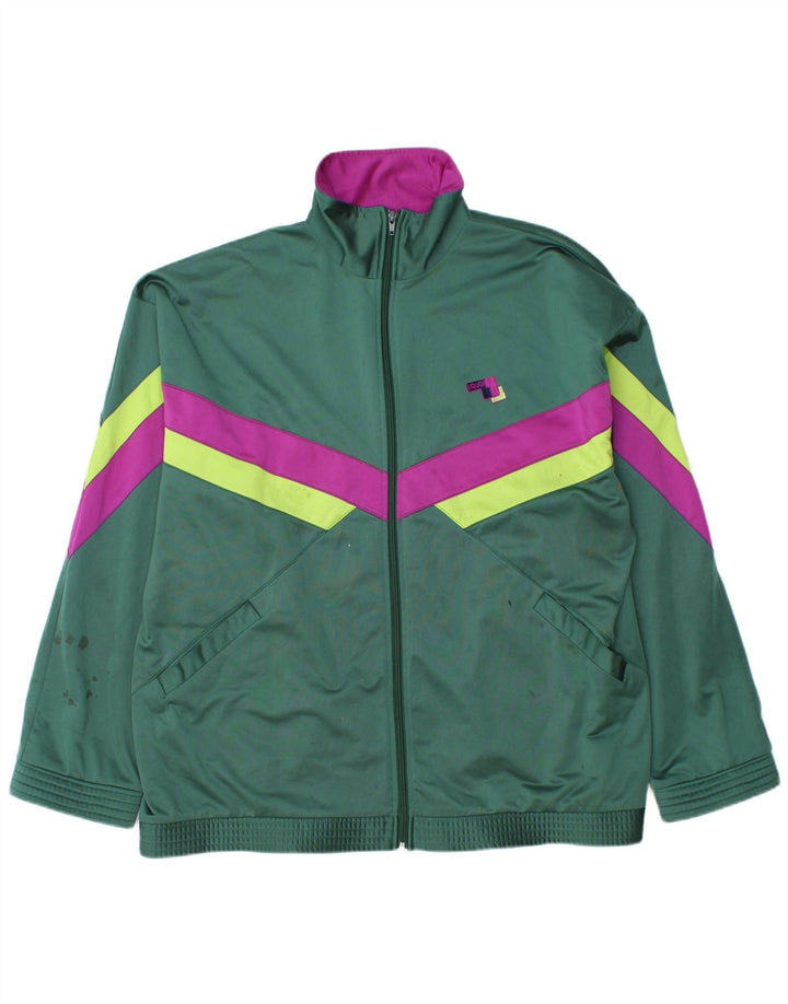 Jaqueta masculina de agasalho Brugi XL verde colorblock