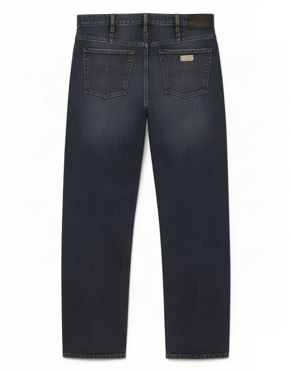 Armani Mens Straight Jeans W31 L33 Azul Marinho Algodão