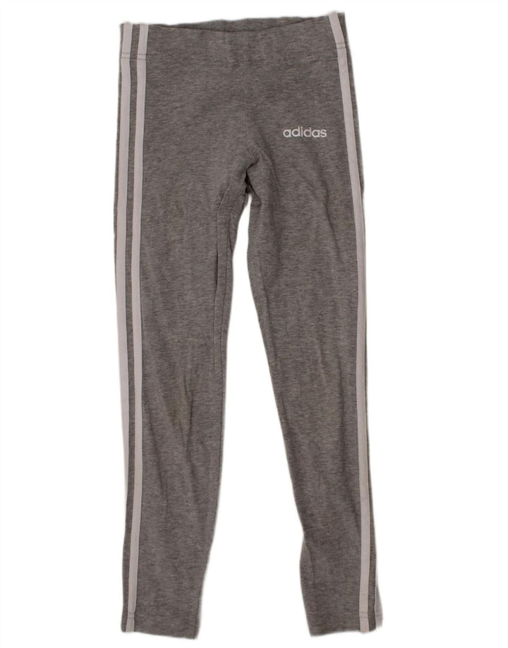 Leggings ADIDAS Meninas 9-10 Anos Cinza Algodão
