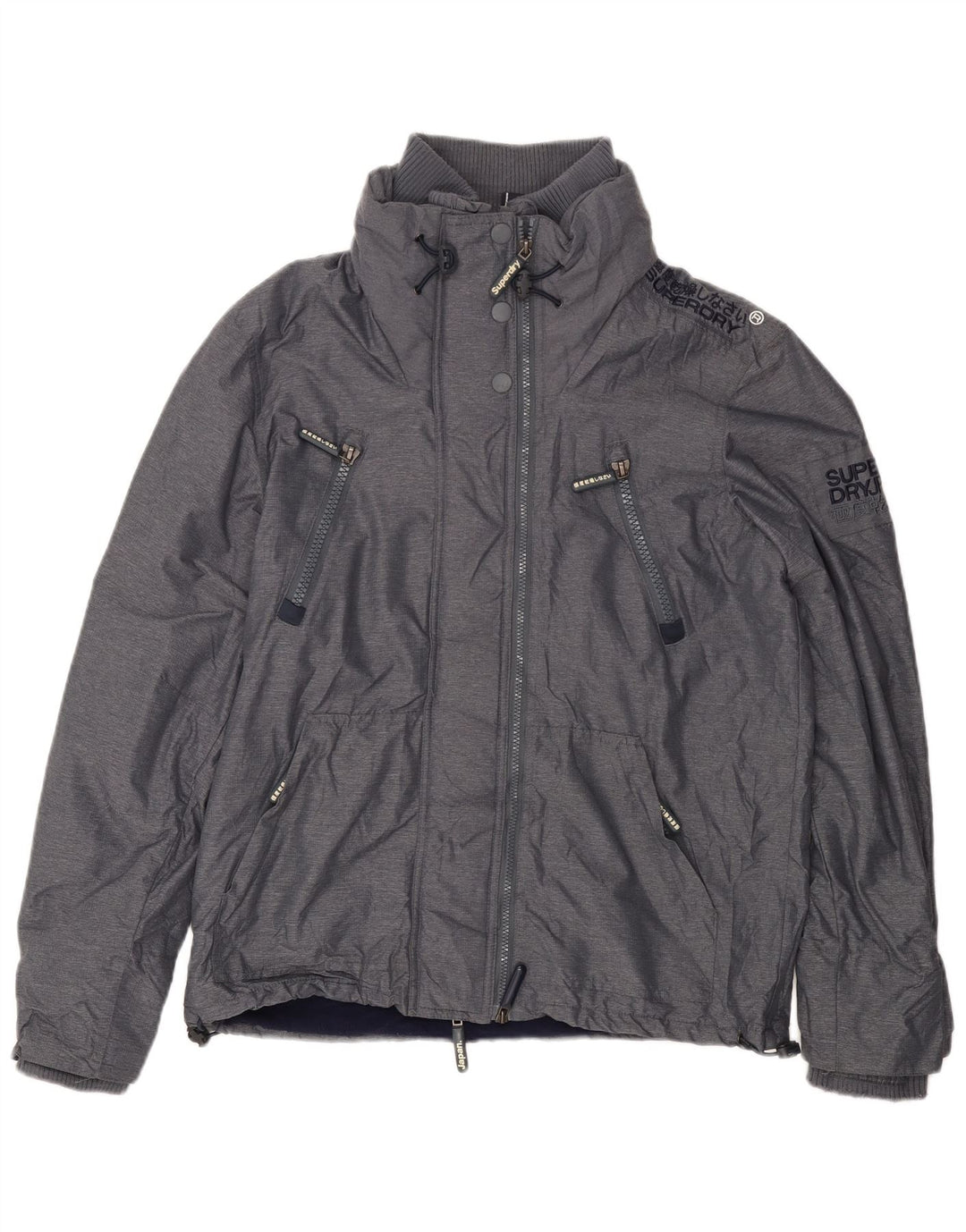 Jaqueta corta-vento masculina Superdry Graphic UK 42 XL cinza poliéster