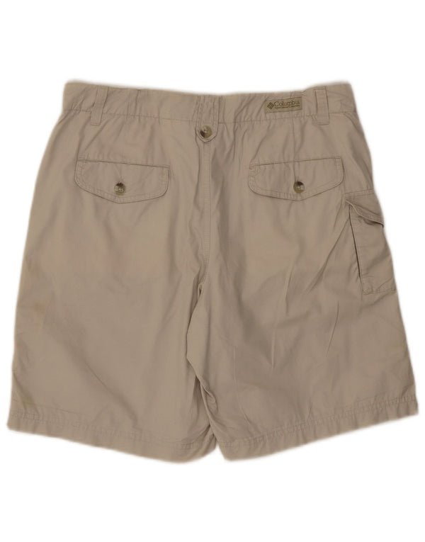 COLUMBIA Shorts Cargo Feminino US 10 Grande W30 Algodão Bege