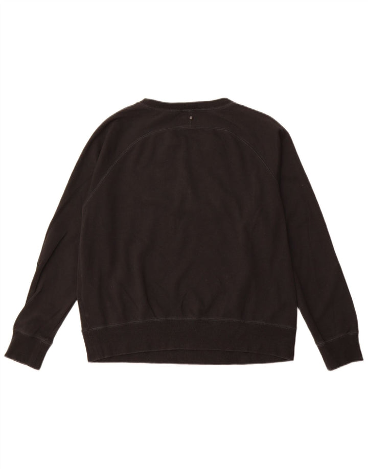 DIESEL feminino gráfico solto moletom jumper Reino Unido 14 médio preto