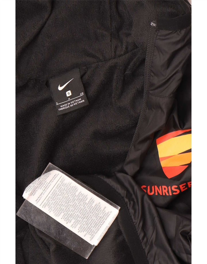 Jaqueta corta-vento masculina Nike Graphic com capuz Reino Unido 36 pequeno poliéster preto