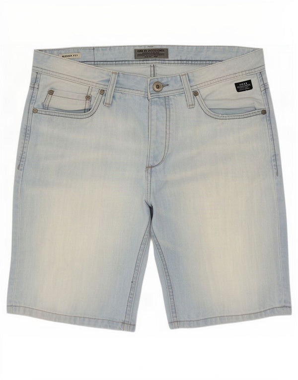Shorts jeans masculino Jack & Jones grande W34 algodão azul