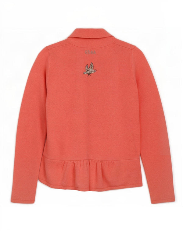 Suéter cardigã feminino Odd Molly tamanho 2 algodão manchado rosa médio