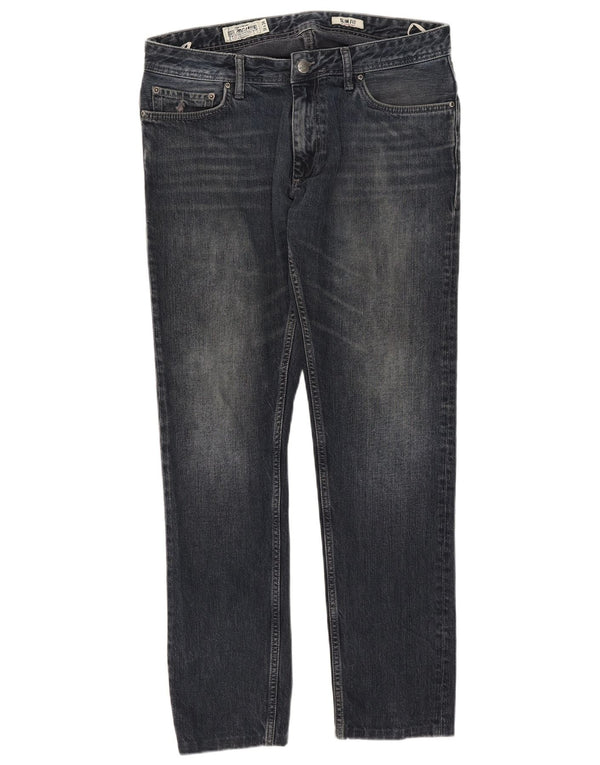 Marlboro Classics Masculino Jeans Slim W34 L30 Azul Marinho