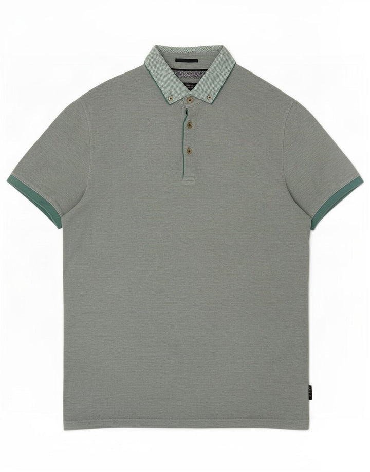 Camisa polo masculina Ted Baker tamanho 3 modal verde médio