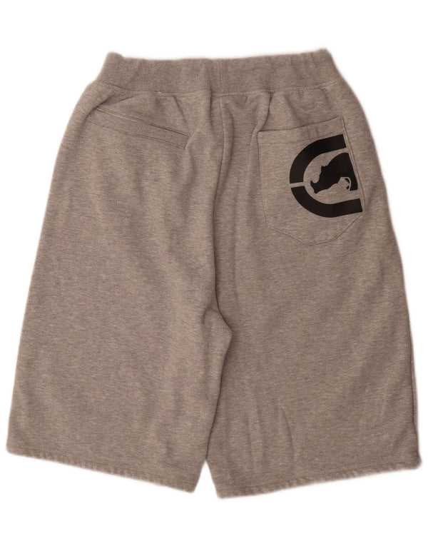 Shorts esportivos gráficos femininos Ecko Unltd UK 22 3XL algodão manchado cinza