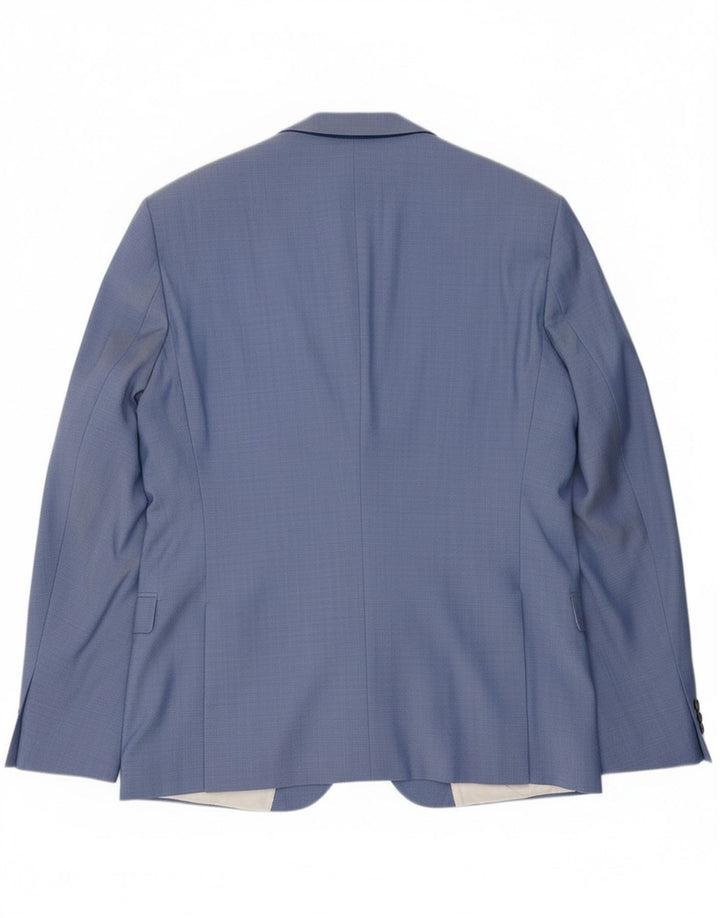 Jaqueta Blazer Masculina Hugo Boss com 2 Botões IT 54 2XL Lã Azul