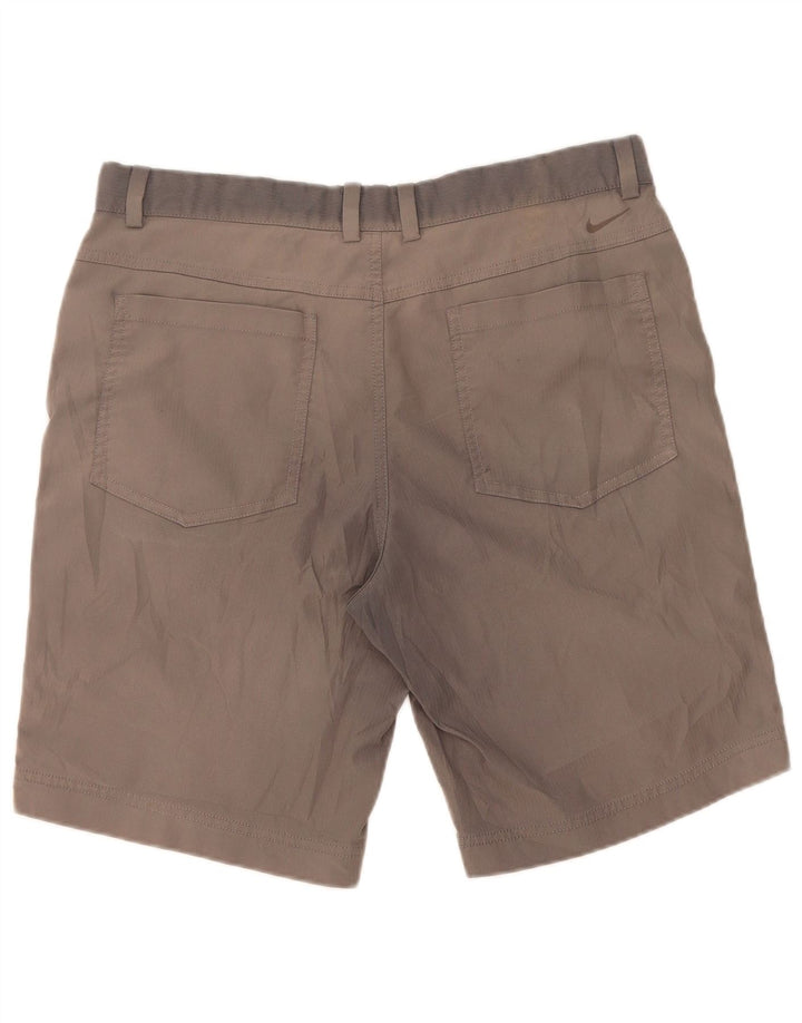 Shorts feminino Nike Dri Fit casual W34 grande cinza poliéster