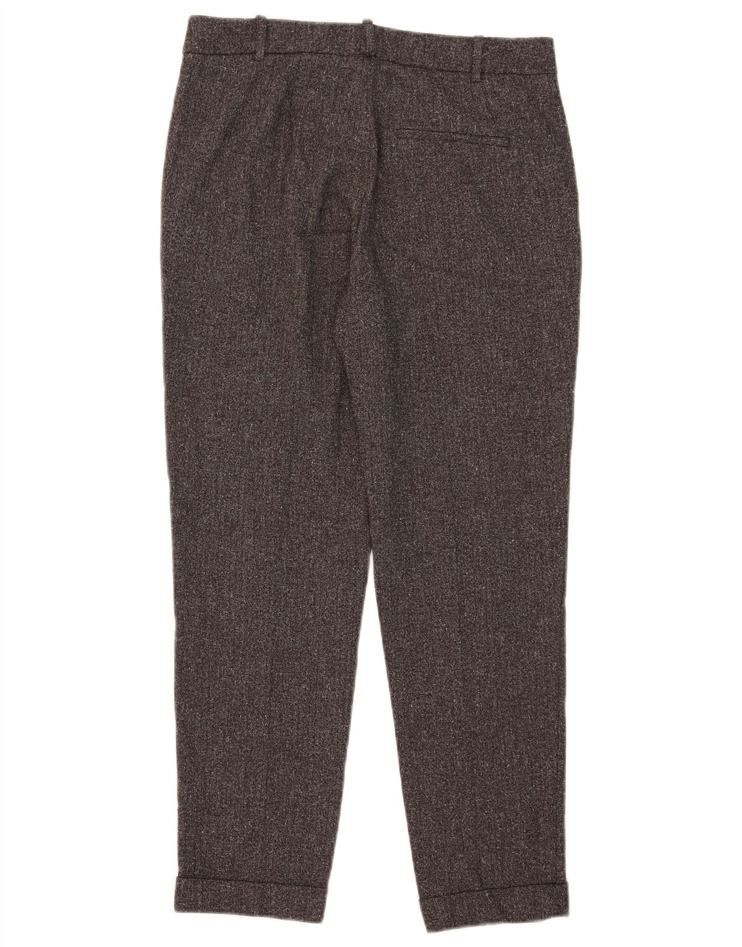 Calça feminina Zara Slim Suit médio W28 L27 marrom manchada