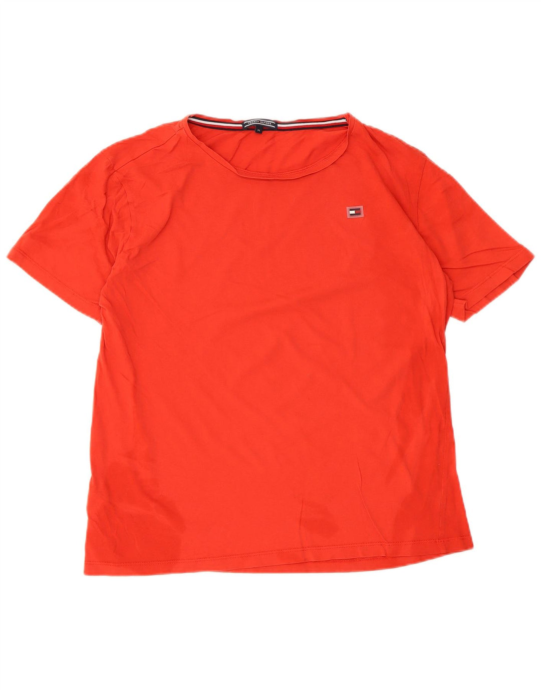 Camiseta feminina Tommy Hilfiger UK 14 algodão vermelho médio