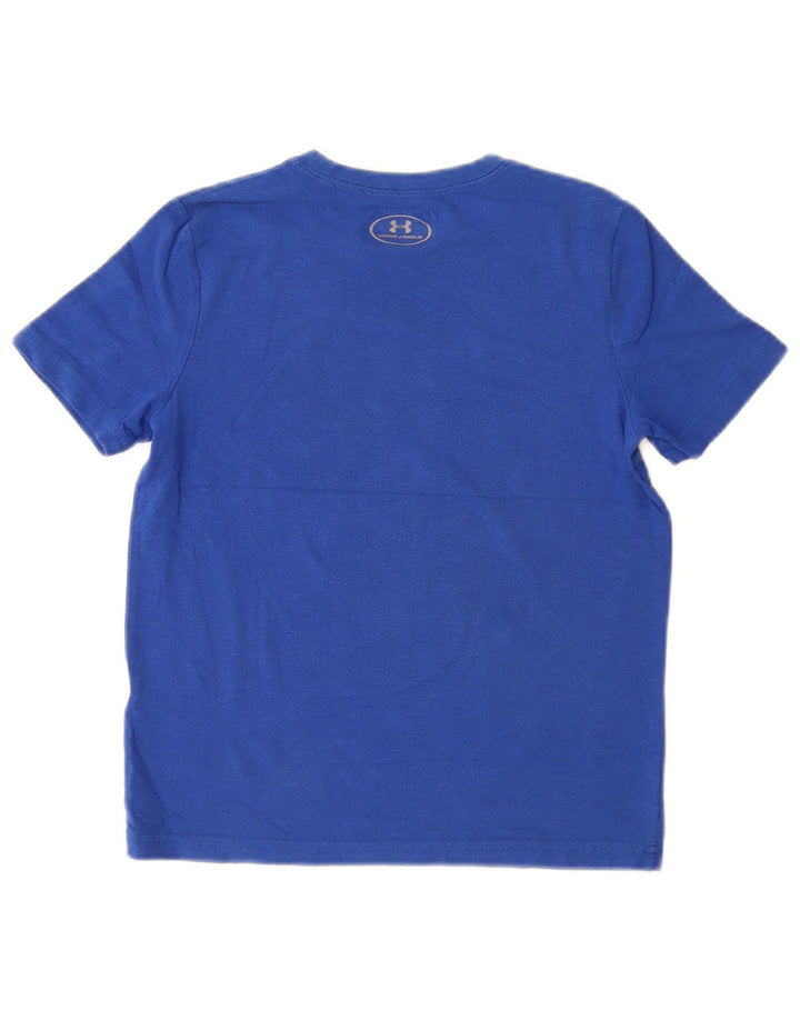 Camiseta gráfica UNDER ARMOUR Boys Heat Gear Top 7-8 anos pequeno azul