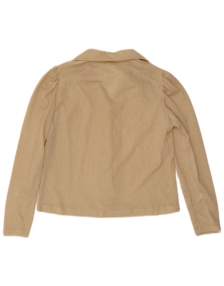 Blusa feminina vintage UK 14 bege médio