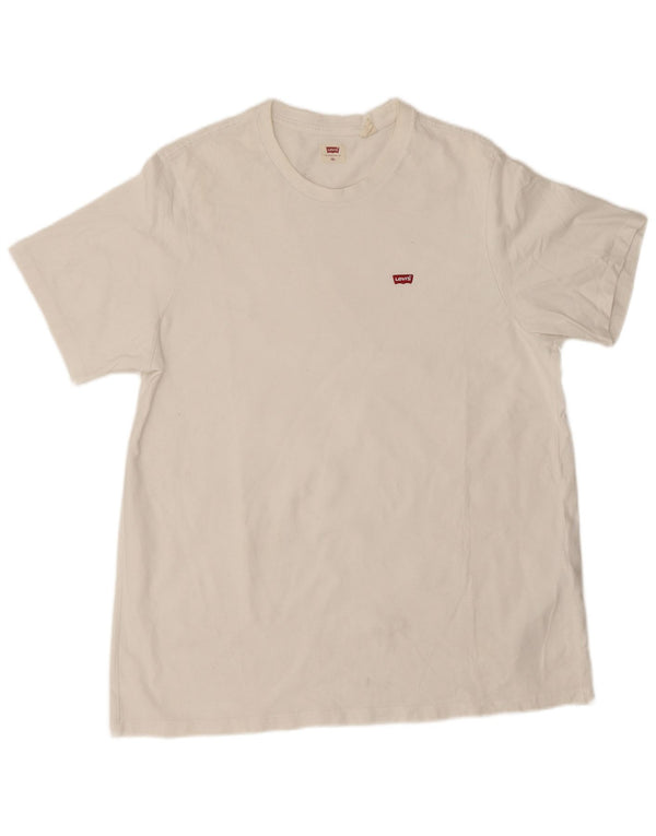 Camiseta feminina Levi's UK 18 XL algodão branco