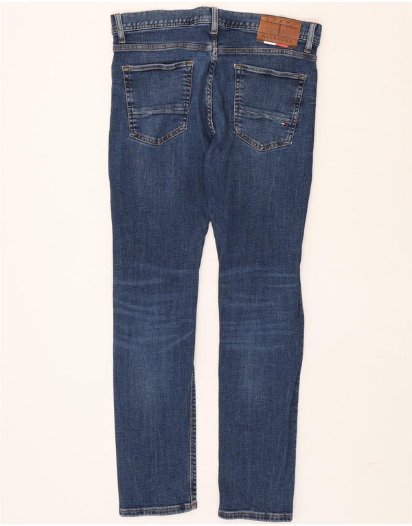 Tommy Hilfiger Masculino Slim Jeans W32 L30 Azul Algodão