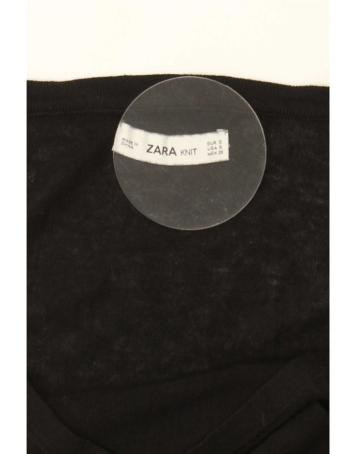 Vestido jumper feminino Zara tamanho grande Reino Unido 10 pequeno preto