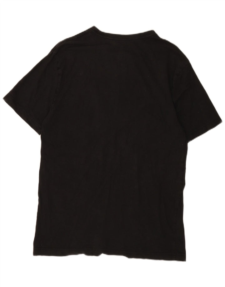 Hurley Camiseta masculina gráfica top pequeno algodão preto