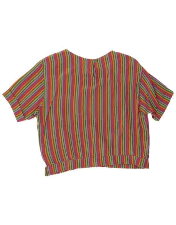 Blusa cropped feminina Marina Rinaldi tamanho 21 médio listrado multicolorido