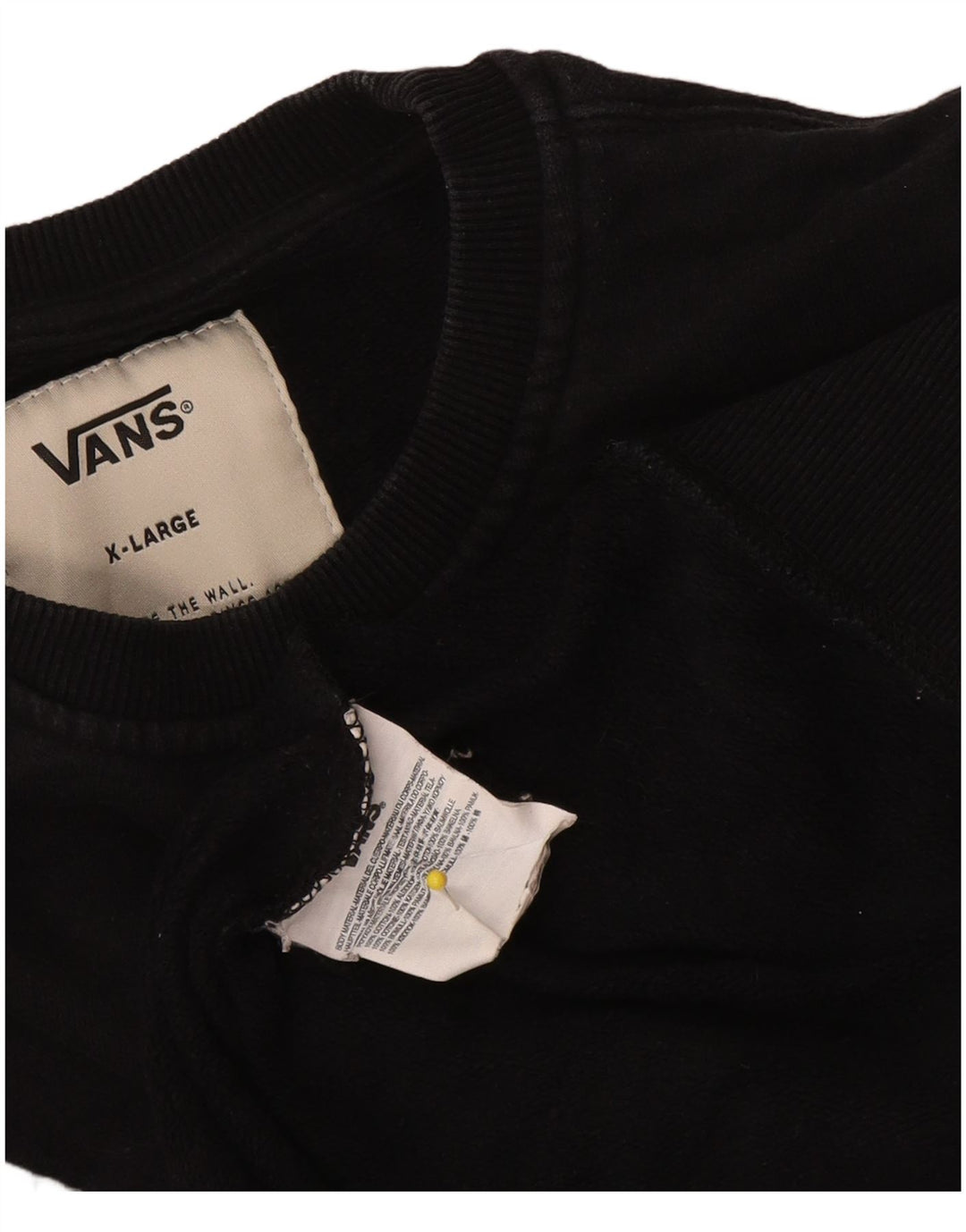 Vans Mens Graphic Moletom Jumper XL Preto Algodão